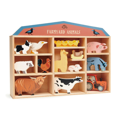 Farm Animals with Display Shelf