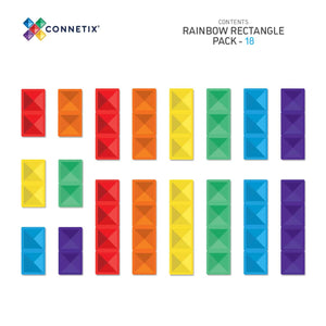 Connetix - Rainbow Rectangle Pack (18 pieces)