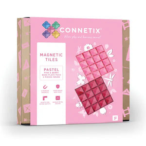 Connetix - 2 Piece Base Plate Pink & Berry Pack