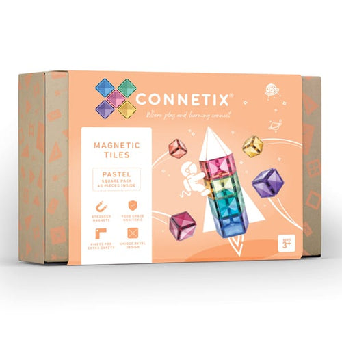 Connetix - 40 Pc Square Pack (Pastel)